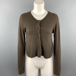 KRISTENSEN DU NORD Size S Brown Knitted Cashmere Cardigan